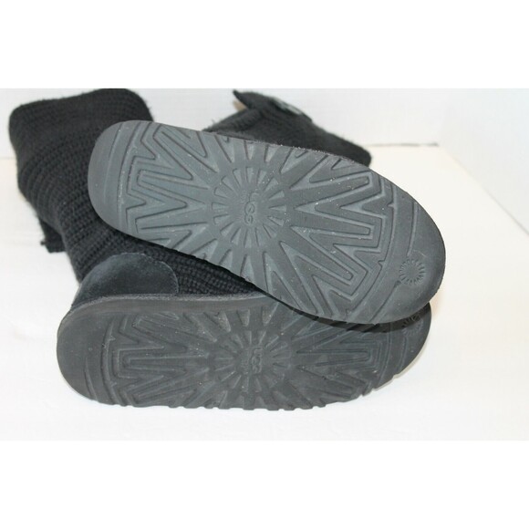 UGG Classic Cardy II Knit Boots Black Slouched Cuffed Womens Size 8 - Picture 7 of 7